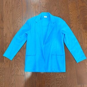 80s Vintage Koret Open Blazer Lightweight Blue Aqua